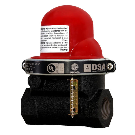 Automatic Seismic Earthquake Gas Valve - PSP 310 3/4" 60psi Horizontal
