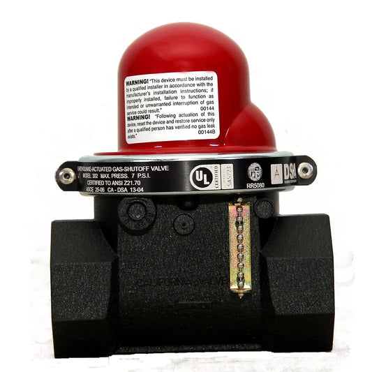 Automatic Seismic Earthquake Gas Valve (Formerly Koso) - PSP 303 1-1/2" Horizontal