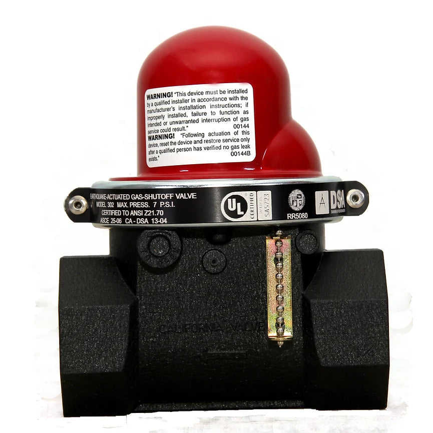 Automatic Seismic Earthquake Gas Valve (Formerly Koso) - PSP 302 1-1/4" Horizontal
