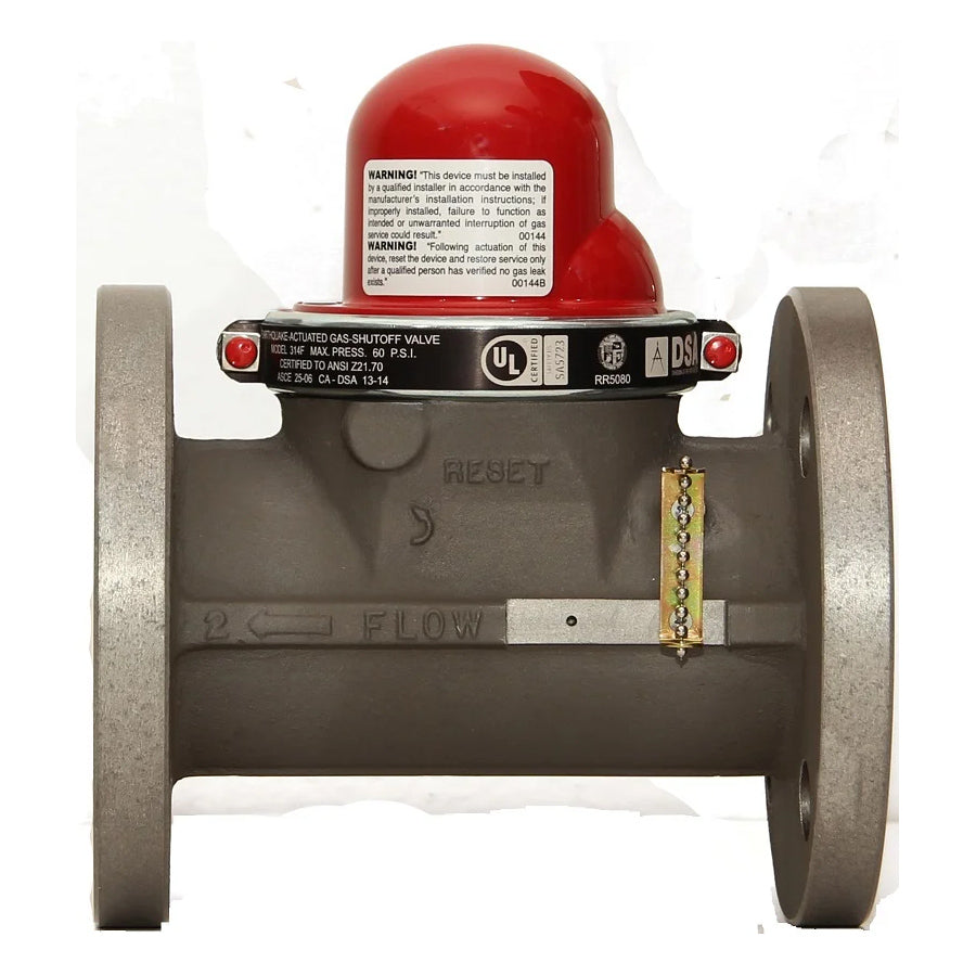 Automatic Seismic Earthquake Gas Shut Off Valve PSP (Formerly Koso) - 314F 2" Horizontal Flanged