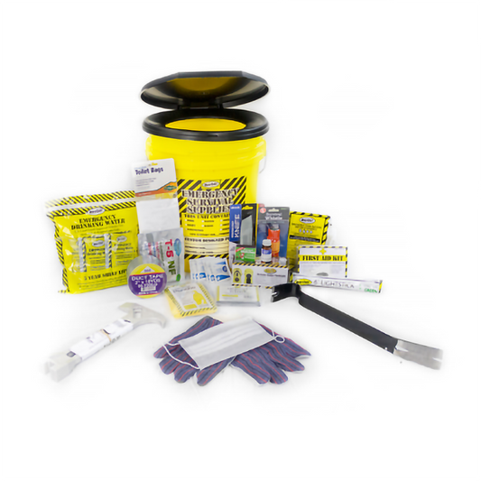 Deluxe - 1 Person - Earthquake Survival Honey Bucket Kit - KEX1P