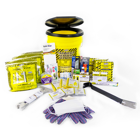 Deluxe - 3 Person - Earthquake Survival Honey Bucket Kit - KEX3P