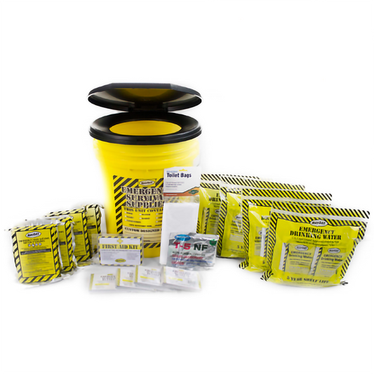 Earthquake Survival Economy Kit-4 Person - Honey Bucket - KEC4P