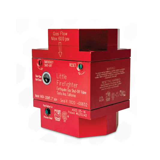 Little Firefighter Automatic Seismic Gas Shut-off Valve - VAGV200HP 2" 60 psi Vertical Top Inlet